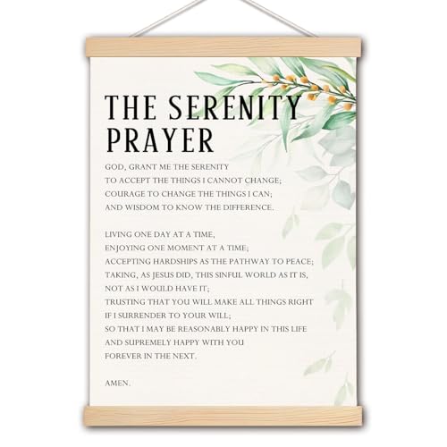pouep Bible Verse Wall Decor, The Serenity Prayer Canvas, Motivational