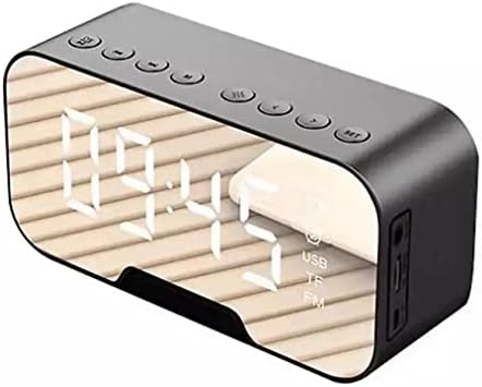 Hypertech X Bluetooth Speaker Alarm Clock - Alarm Clock for Teens, Portable Bluetooth Speakers, Bluetooth Radio, Digital Clocks for Bedrooms, College Dorm Decor, LED Clock, Kids Alarm Clock