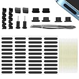 【Handy reinigungsset Packungsinhalt】Universal Handy Lautsprecher Staubschutz, 20 Stück lang, 20 Stück kurz. 2 Ladekabel schutz. 2 Typc-Staubstopfen, 2 Mikro-Staubstopfen, 2 phone-Staubstopfen, 2 3,5-mm-Kopfhörerbuchsen-Staubstopfen, 2 Ladeloch-Staubstopfen. 20 Wattestäbchen, 1 Pinzette.