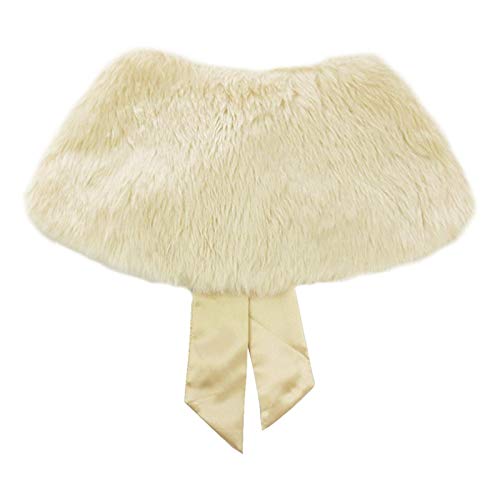 Kids Girls Princess Faux Fur Bolero Shrug Flower Girl Dress Shoulder Cape Wedding Bridesmaid Party Shawl Stole Shrug2
