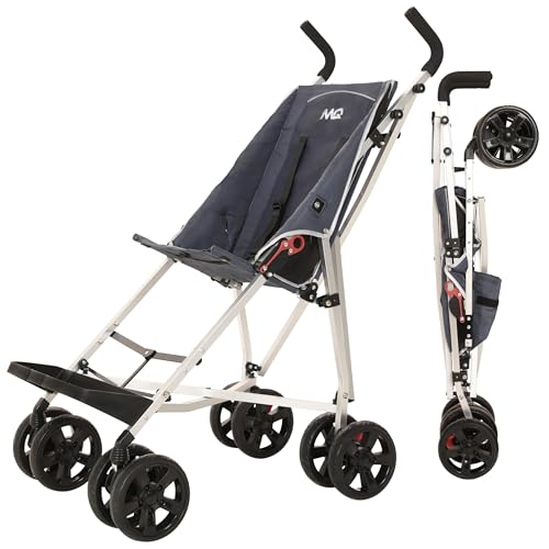 MobiQuip XL Disability Pushchair Blue - Special Needs Stroller for Older Children up to 50kg - Lightweight Folding Aluminium Frame - Adjustable Footplate & 5-Point Harness - Smooth & Portable