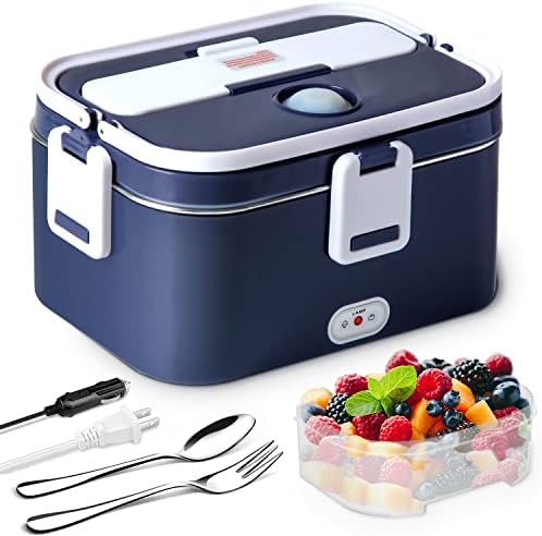 Aokoka Electric Lunch Box 75W Food Heater 12V 24V 110V Heated Lunch Box for Adults Car Work Portable Food Warmer Lunch Box 1.8L Luncheaze Self Heating Lunch Box