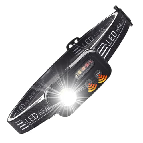 Mbiyhgta Torcia Frontale - Lampada Da A LED, Comoda Per Adulti, Ricaricabile Campeggio Durevole Fascio Largo Escursionismo | Fari Luminosi Corsa In Bicicletta Uso Di Attività Notturne All'aperto