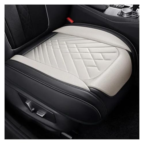 Housse de siège auto universelle blanche en similicuir imperméable et robuste