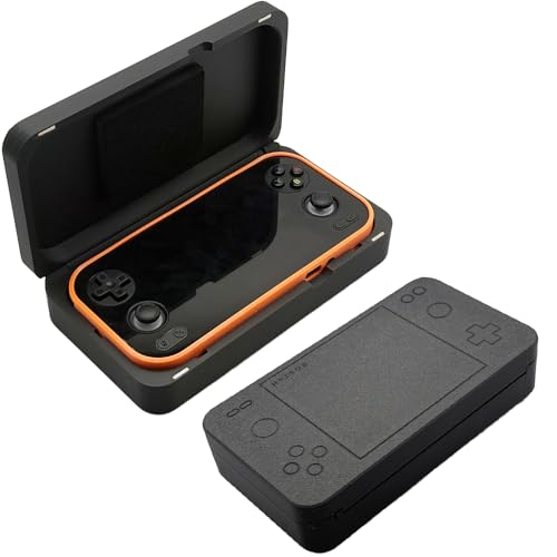 Magnetic Lid Storage Case for RG476h Game Console, Portable Carryiny Case Organizer Shockproof Protective Cover Box with Flocked Pad for Screen Protection (Black)
