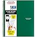Five Star Spiral Notebook Plus Study App, 5 Subject, College Ruled Paper, 200 Sheets, 8-1/2" x 11", School, Wired, Forest Green (72079)