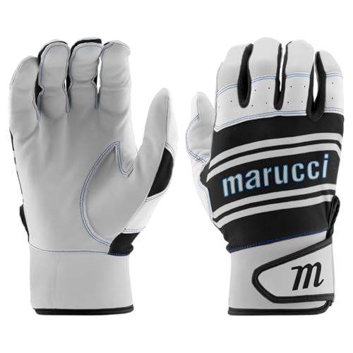 MARUCCI Swift LITE Youth Batting Gloves, Black/Gray, YM