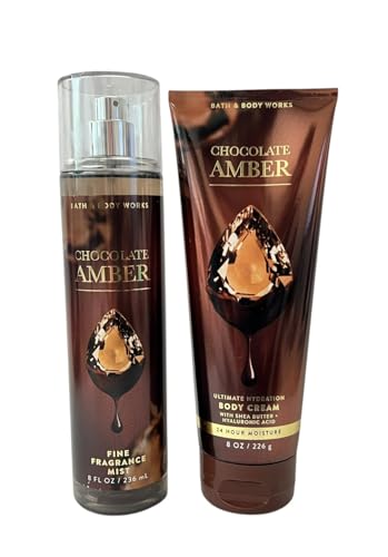 Bath & Body Works Ultimate Hydration Body Cream Gift Set For Women, 8 Fl Oz (8 Fl Oz Pack of 1, Chocolate Amber)
