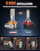 forenner Latest Upgraded H11/H9/H8 9005/HB3 Light Bulbs, Ultra Brightness 6500K Cool White, H11 9005 Fog Light Bulbs, 1:1 Mini Size Front Fog Lamps, Play-N-Plug, Pack of 4 #2