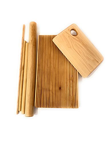 Pasta board set, 6 piece, macaroni, trofie, gnocchi, garganelli