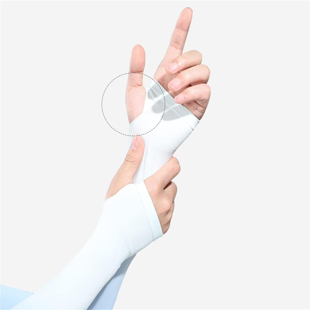 HBJWOV ICY Sleeves Female Gradient Ice Silk Arm Guard Sleeves Artifact Driving Gloves(Black)