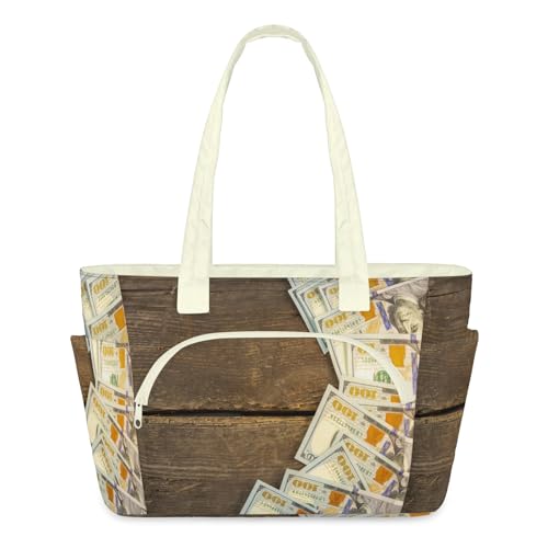 Sac à main bois imprimé dollar design exclusif matelassé