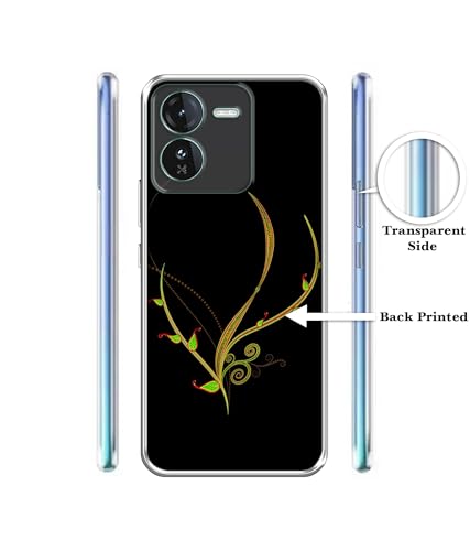 Image of Yellow Pattern Design Printed Silicon Soft TPU Back Case Cover for iQOO Z9 5G
