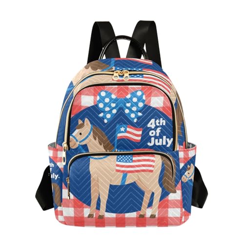 Sac à dos antivol léger contre les pickpockets imprimé cheval mignon exclusif