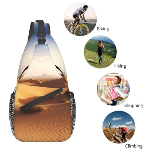 Bolso Cruzado Deportivo Estilo Sling en Negro para Adultos miniatura 6