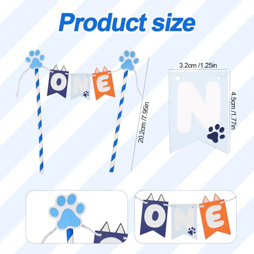 Blue Dog One Cake Topper