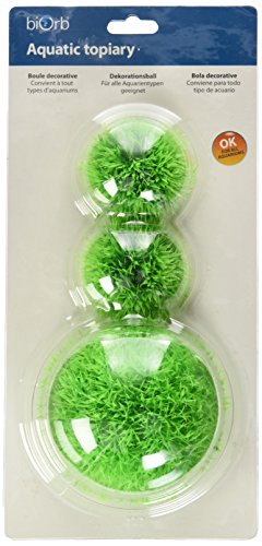 Image of biOrb Aquatic Topiary Ball Set, Colorful and Durable Aquarium Decorations, Green