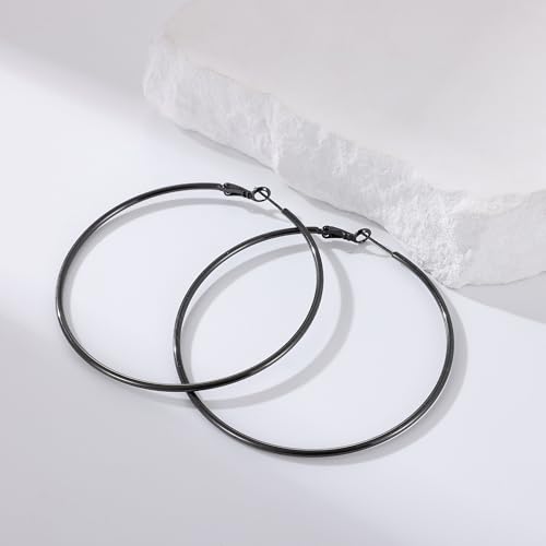 Image of Gacimy Gold Hoop Earrings for Women, 14K Gold Plated Thin Hoops