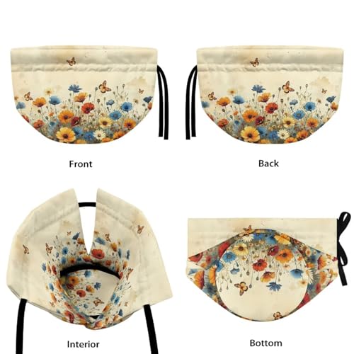 Image of Floral Butterfly Print Tea Cozy Insulation Kitchen Accessory Tea Cozies Covers Kitchen Home Decorative Teapot Cozy for Keeping Warm Kettle Dust Cover