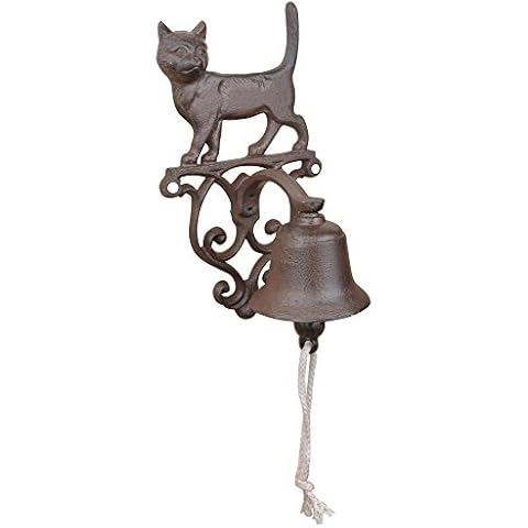 Esschert Design db82 rústico de Hierro Fundido Timbre de Gato Cover
