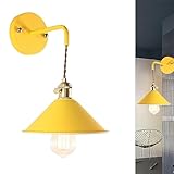 Lampe Murale Matériaux : Base et support en fer forgé, surface adoptant la technologie de procédé de cuisson, Matériau de l'abat-jour: métal, assez fort et résistance à la corrosion.