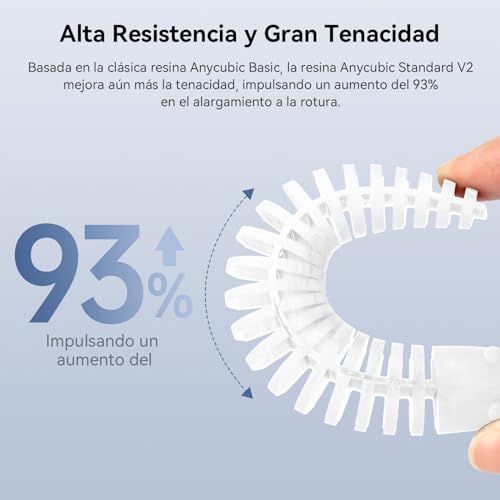 Resina Estándar V2 Anycubic para Impresoras 3D 1kg Blanco - Fernando Cortés
