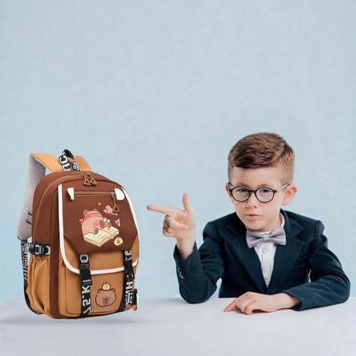 Image of Tinytot 30 Litre, Japanese Korean Style Capybara Niche College Students Light weight School bag Women's Travel Backpack