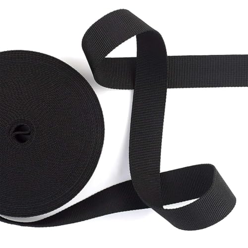 KIRZAX 15M Cinta Nylon,25mm Correa de Correas de Polipropileno,Organizador CablesTies Reutilizables,Cinta para Cables Corte libre, para DIY Mochila Correas de Equipaje Bolsos Correas de Perro