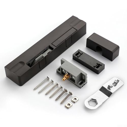 Ferme-porte hydraulique silencieux, anti-pincement, amortisseur de porte à main, convient pour les portes intérieures et extérieures (noir droit)