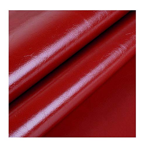 Tissu simili cuir vinyle au mètre 1.6x3m rouge pour canapé siège auto meuble veste et sac à main