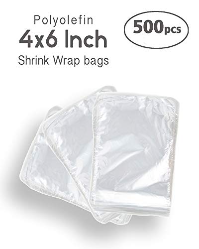 500pcs Set 4''x 6'' | Polyolefin Heat Shrink Wrap Bags | nontoxic/odorless |