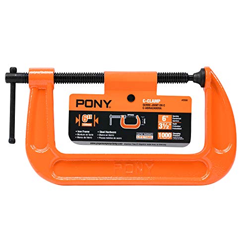Image of Pony Jorgensen 2660 6-Inch C-Clamp, Orange