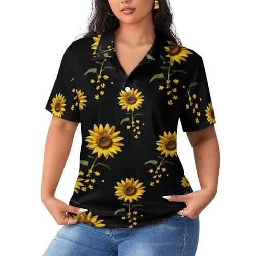 Polo de manga corta para mujer transpirable y ligero Sunflower Awesome