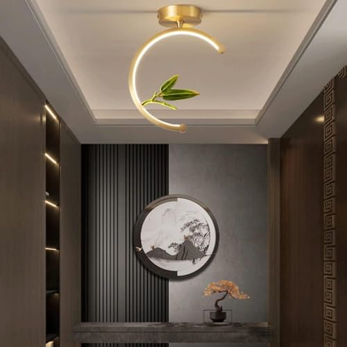 Éclair de plafond en or semi-flush pour illuminer les pièces sombres