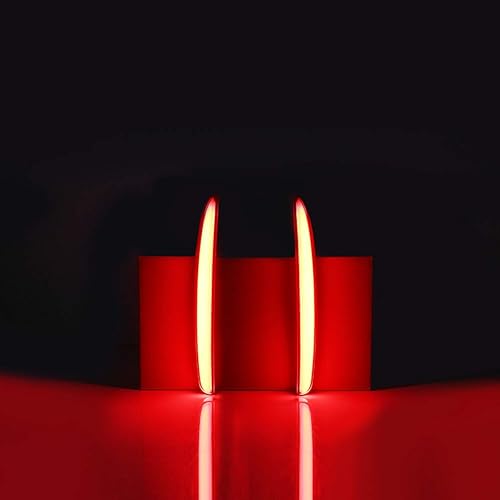 Miniatura 10 de GTINTHEBOX Luces reflectoras de parachoques LED de lente roja, faros antiniebla traseros para Honda Civic Hatchback 2017 en adelante, Type-R o SI 4