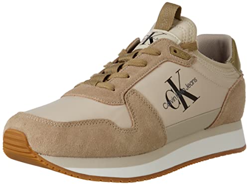 Calvin Klein Jeans Sneakers da Runner Uomo Sock Laceup Nylon-Leather Scarpe Sportive