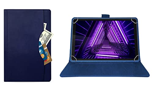 Image of Universal Premium Series Leather Flip Cover for Lenovo Legion Y700 (8.8 Inch) - (Blue)