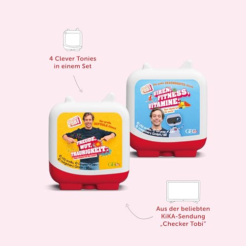 tonies Clever 4er Set Checker Tobi für Deine Toniebox, Wissens-Hörspiel für Kinder ab 8 Jahren, Spielzeit ca. 223 Minuten – Ansicht 4