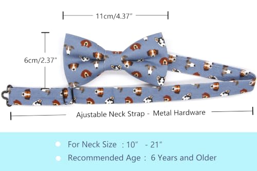 Image of OCIA Cute Pattern Pre-tied Bow Tie Adjustable Bowties for Adult & Children