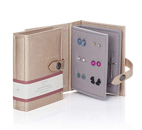 Little Little Book Of Earrings - Organizador de joyas para armario - Caja de joyería Pendientes - Gold