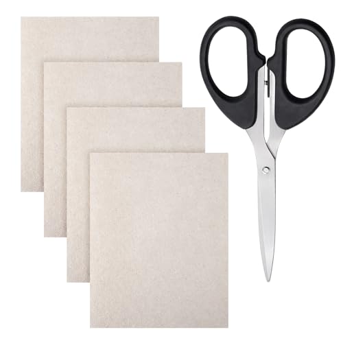 4 Pieces Microwave Waveguide Cover Replacement, Universal Mica Sheets for Microwaves Oven Repairing Part 15 X 12 Cm with Scissor for Use Universal Microwave Oven Easily Cut to Fit