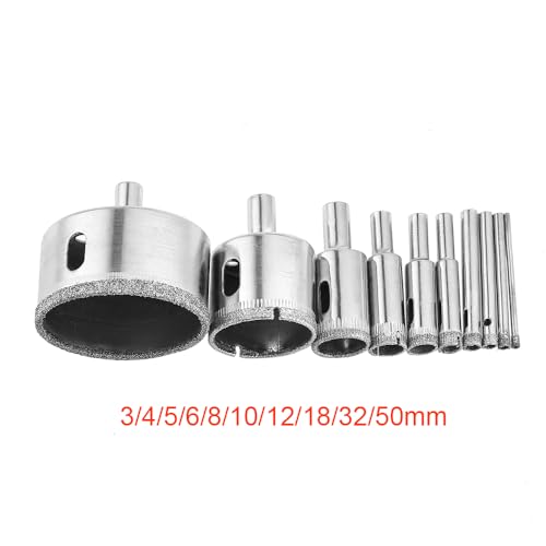 Juego de 10 Brocas Diamantadas 3 a 50 mm para Vidrio miniatura 2