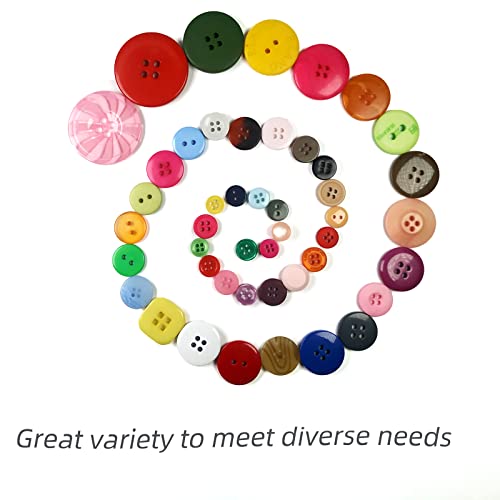 Niidodkatzi 600-700 Pcs Round Resin Buttons Assorted Sizes For Crafts Sewing Diy Manual Button Painting Diy Handmade Ornament Buttons, 2 Holes And 4 Holes ( Orange） #TOP1
