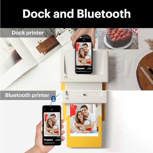 KODAK Dock Plus 4PASS Instant Photo Printer, 4x6” Portable