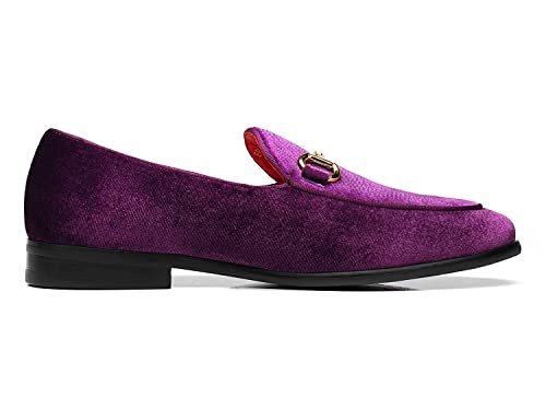 Image of Men's Velvet Loafers Wedding Party Prom Homecoming Shoes