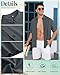 Evervibe Men's Linen Shirts, Summer Short Sleeve Casual Beach Big & Tall Regular Lightweight Button Down Tops Vacation(Dark Gray,4X-Large)