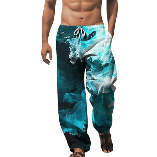 Pantalon de plage Jakobsons taille élastique et coupe ample à jambe droite