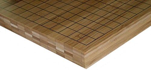 3/4" Reversible Solid Bamboo 19X19 Go Game and 13x13 Quick Game Board
