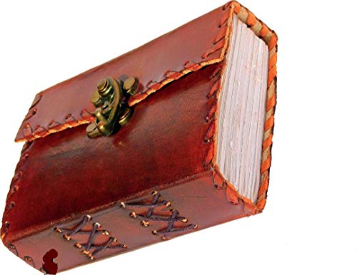 Journal en cuir vintage fait à la main de qualité supérieure et fermoir laiton