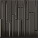 Ekena Millwork 19 5/8"W x 19 5/8"H Wigan EnduraWall Decorative 3D Wall Panel, Charcoal (Covers 2.67 Sq. Ft.